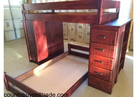 Wood Storage Bunk Beds
